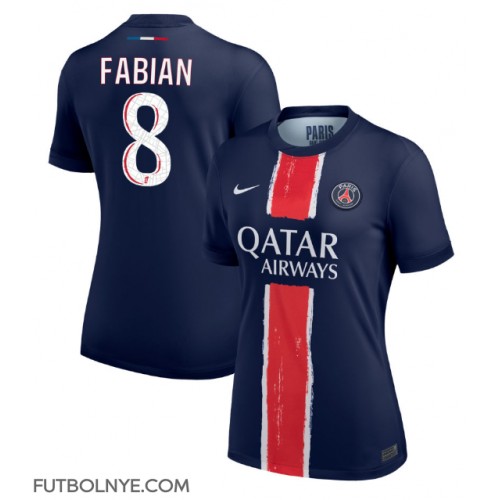 Camiseta Paris Saint-Germain Fabian Ruiz #8 Primera Equipación para mujer 2024-25 manga corta